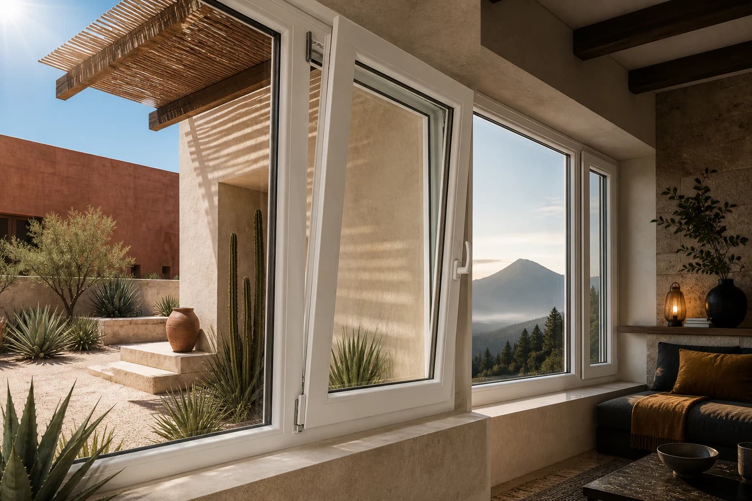 Visual comparison of window strategies for the hot north and cold highland Mexican cities