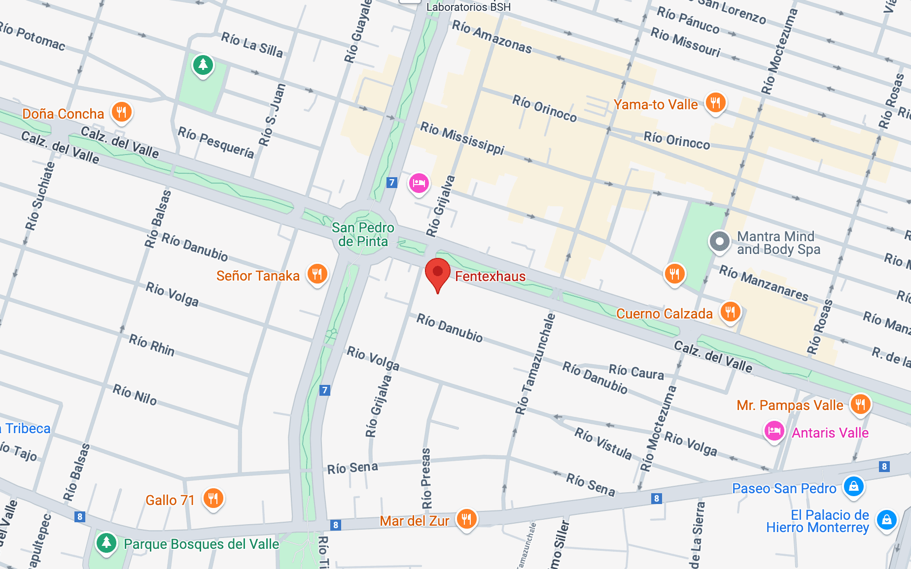 Location of Fentexhaus showroom